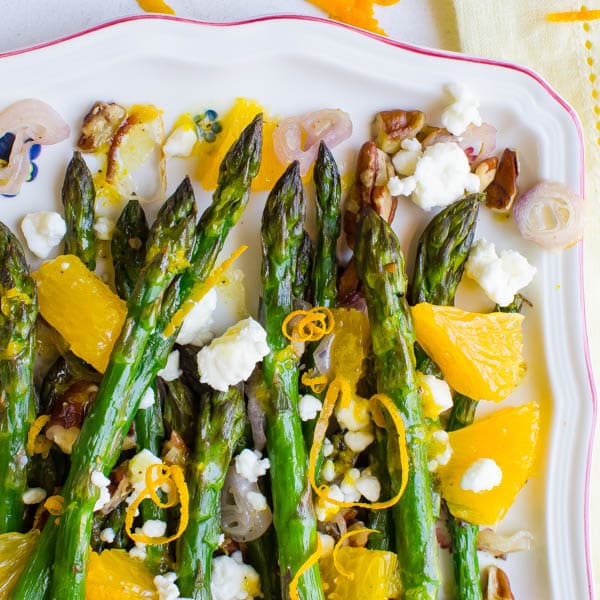 Roasted Baby Asparagus with Tangy Citrus Dressing
