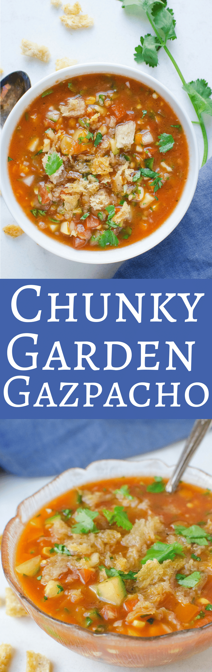 Loaded with veggies, this easy gazpacho recipe is cool and refreshing! Perfect for summer!