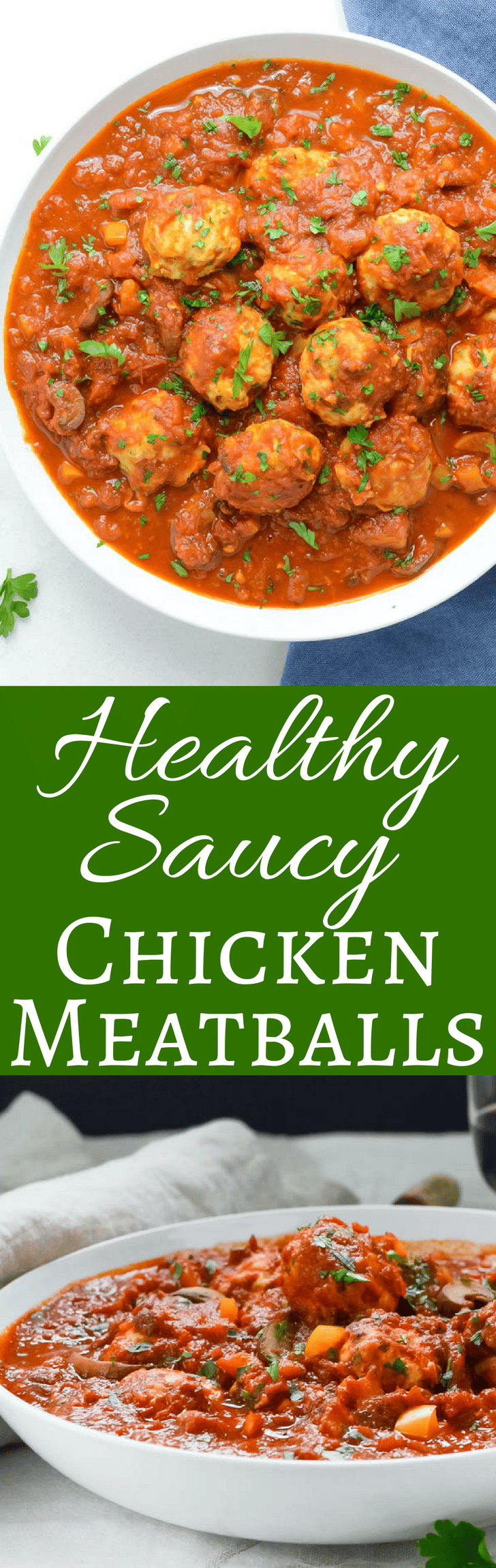 Kids love this healthy meatball recipe, made with ground chicken and hidden vegetables. These healthy saucy chicken meatballs are great over pasta, spaghetti squash or zoodles plus it's an easy ground chicken recipe. #chicken #groundchicken #chickenmeatballs #groundchickenmeatballs #healthychickenmeatballs #bestchickenmeatballs #chickenminceballs #healthymeatballrecipe #zucchini #onions #parmesan #mushrooms #tomatosauce #spaghettisauce #marinarasauce #marinara #italianrecipe #spaghetti #spaghettiandmeatballs