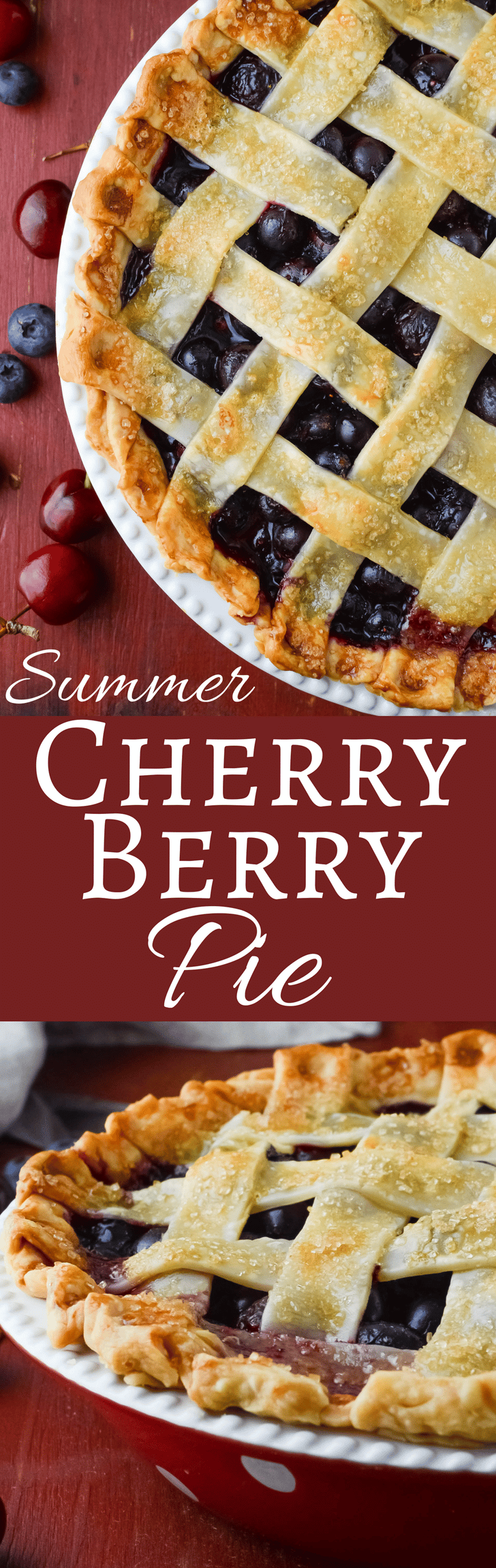 Ever wondered how to make a homemade fruit pie? Summer Cherry Berry Pie is easy to assemble and a showstopper to serve!
