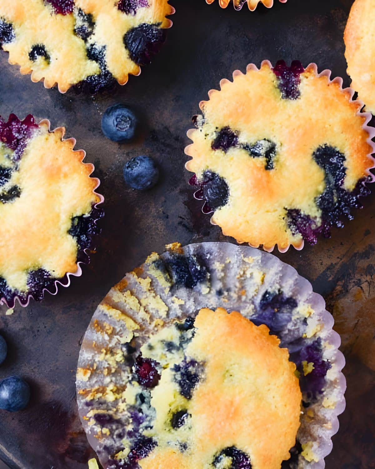 jiffy lemon blueberry corn muffins.