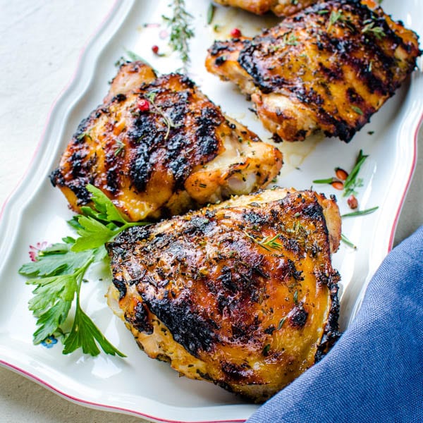 Grilled Chicken Thighs with Herbed Spice Rub