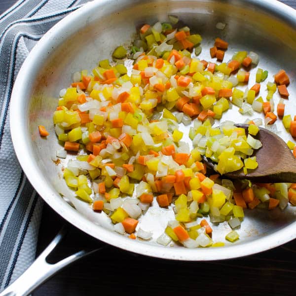sautéed vegetables in a pan