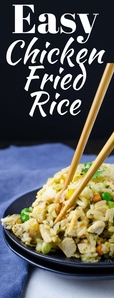 This easy fried rice recipe uses up your leftovers in a quick, tasty 20-minute one-pan dinner! Easy Chicken Fried Rice is a weeknight favorite!