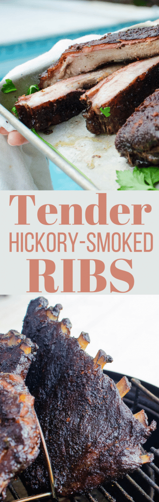 The BEST recipe for Tender Hickory Smoked Ribs is as authentic as you can get. With a lively spice rub and slow-smoked goodness.