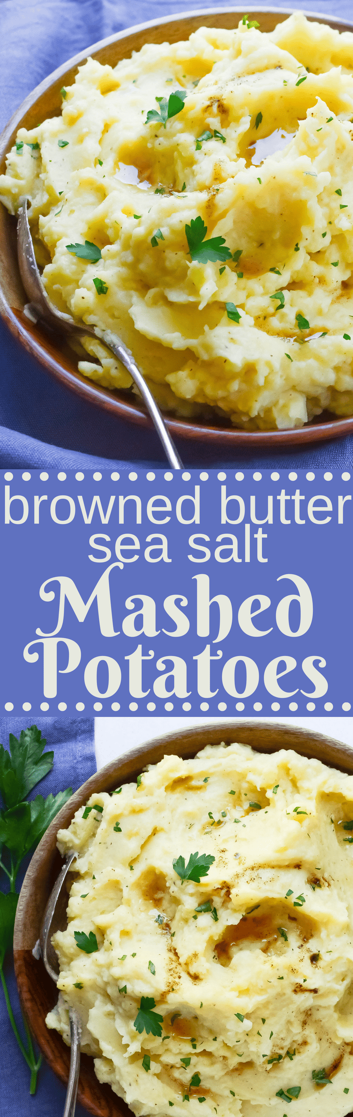 Looking for the ultimate mashed potato recipe? It's here. Browned Butter Sea Salt Mashed Potatoes are rich & creamy. Plus, get the tool for perfect spuds.