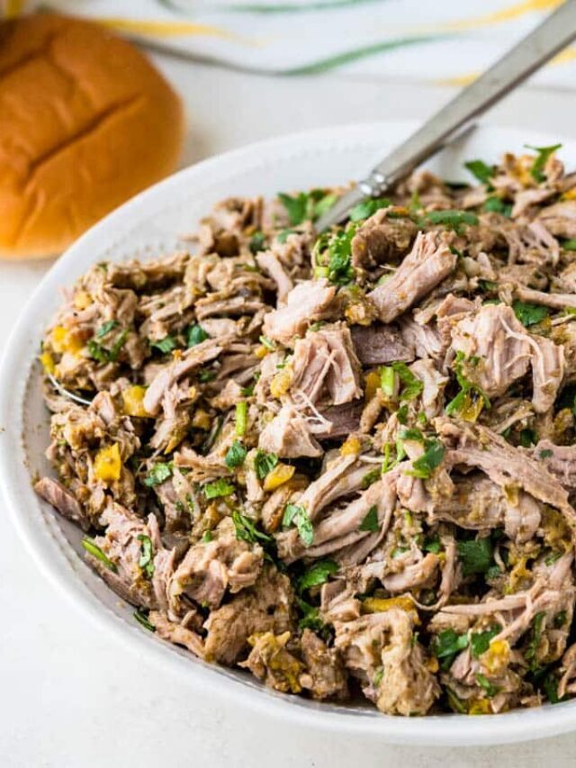 Easy Green Chile Pulled Pork In A Crockpot