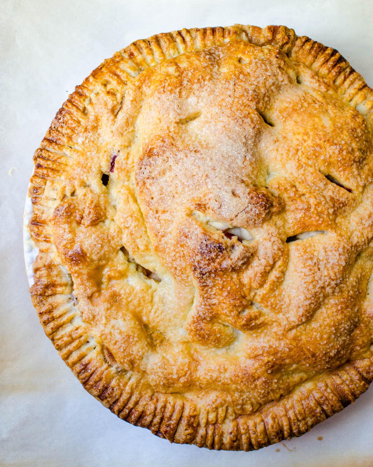 A baked apple pie.