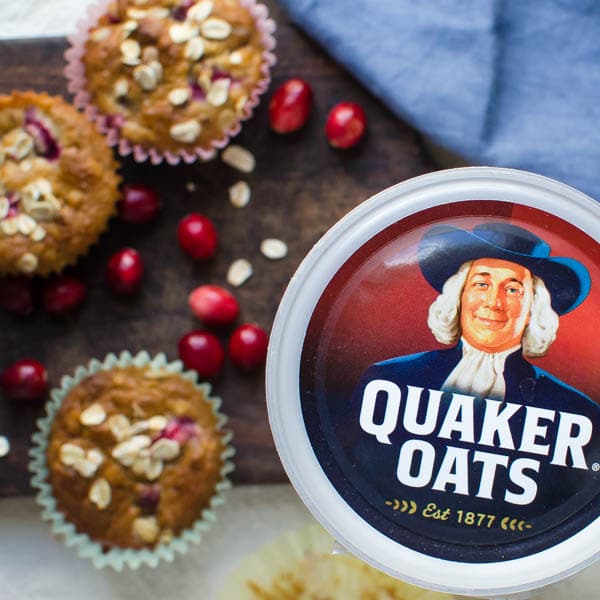 Quaker oatmeal box.