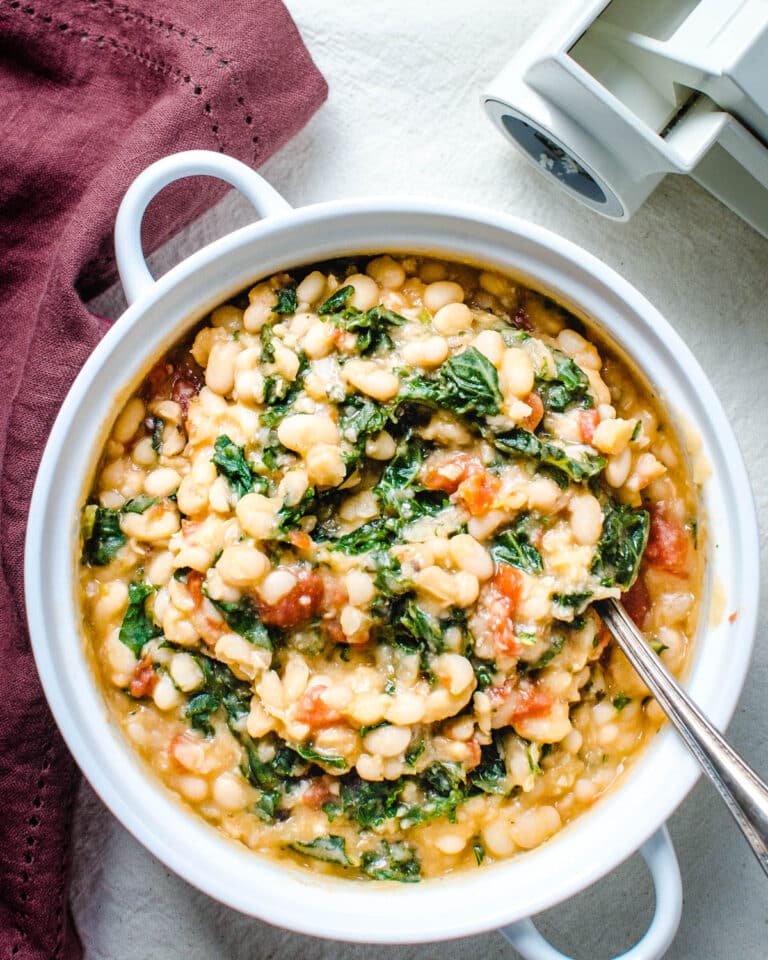 Braised Kale and White Beans