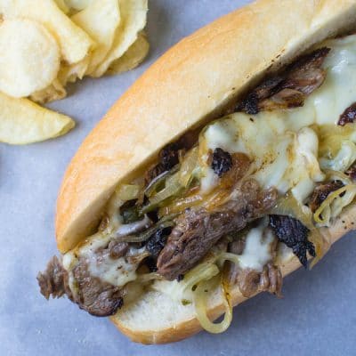 Classic Cheesesteak Sandwich | Garlic & Zest
