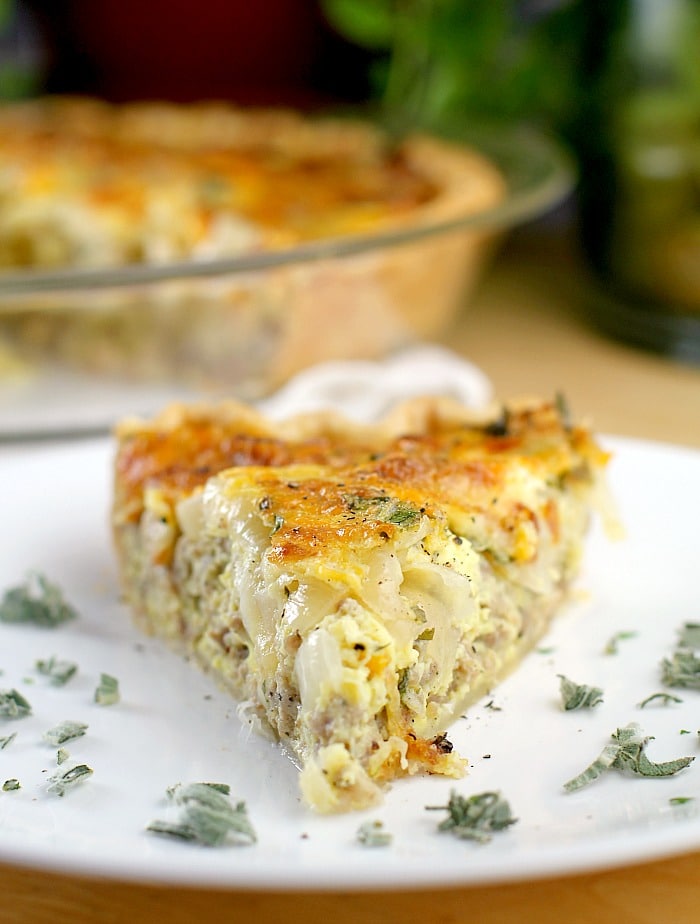 Sausage and Caramelized Onion Quiche