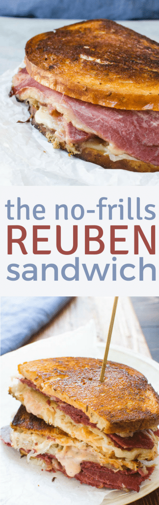 The Reuben a hearty grilled corned beef sandwich that's taken to the next level with Swiss cheese and sauerkraut, is easy to make at home. This Classic Reuben recipe has tips on how to make yours, the best reuben at home. Great for using up leftover corned beef. #reuben #reubensandwich #grilledsandwich #cornedbeef #russiandressing #swisscheese #sandwichrecipe #sandwich #sauerkraut #homemadereuben #reubendressing #reubenfromscratch #classicreuben #reubenrecipe
