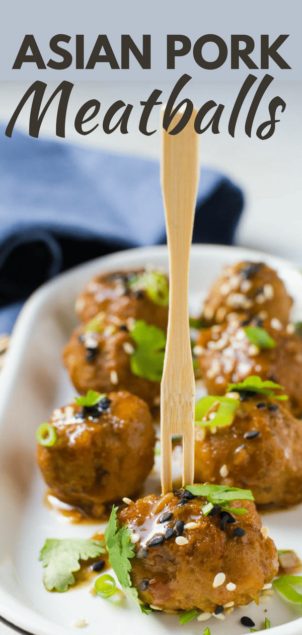 Feeding a crowd? I always go to crockpot recipes for appetizers, like these crockpot Asian meatballs. They're perfect for a party and Asian Pork Meatballs remind me of pork potsticker filling. This Asian meatball recipe will have everyone coming back for more. #crockpot #meatballs #crockpotmeatballs #asianmeatballs #appetizers #horsdoeuvres #bitesizedappetizers #partyrecipes #porkmeatballs #partyfood #foodforacrowd 