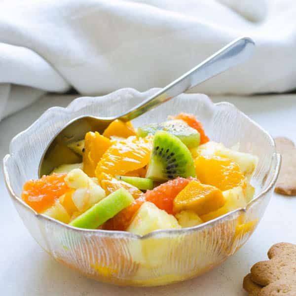 Rum Spiked Tropical Fruit Salad