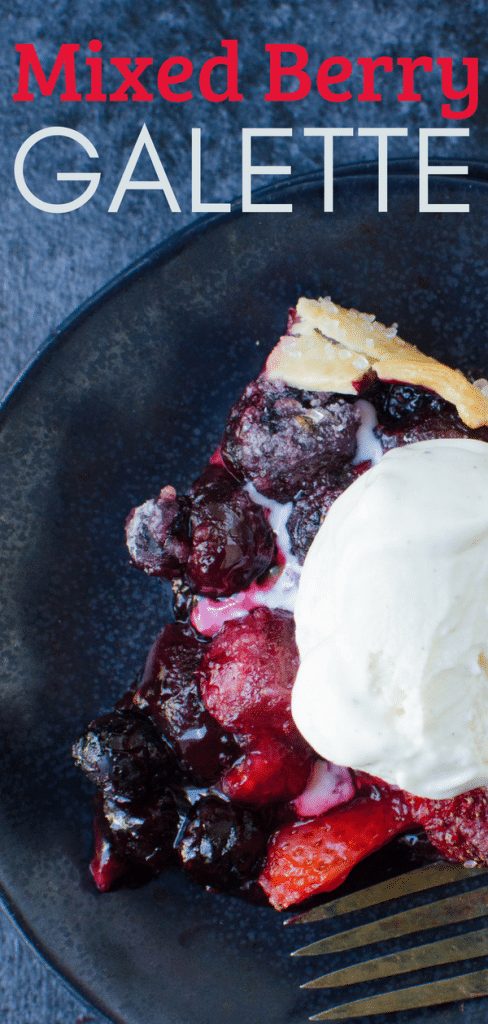 Use your favorite berries for a yummy summer fruit dessert! This easy berry galette comes together in 15 min. 25 min. in the oven. A great berry crostata. #blueberries #cherries #strawberries #mixedberries #crostata #galette #berrypie #fruitpie #easyfruitpie #homemadecrostata #homemadegalette #strawberrygalette #cherrygalette #blueberrygalette #summerdesserts #summerfruits #summerberries