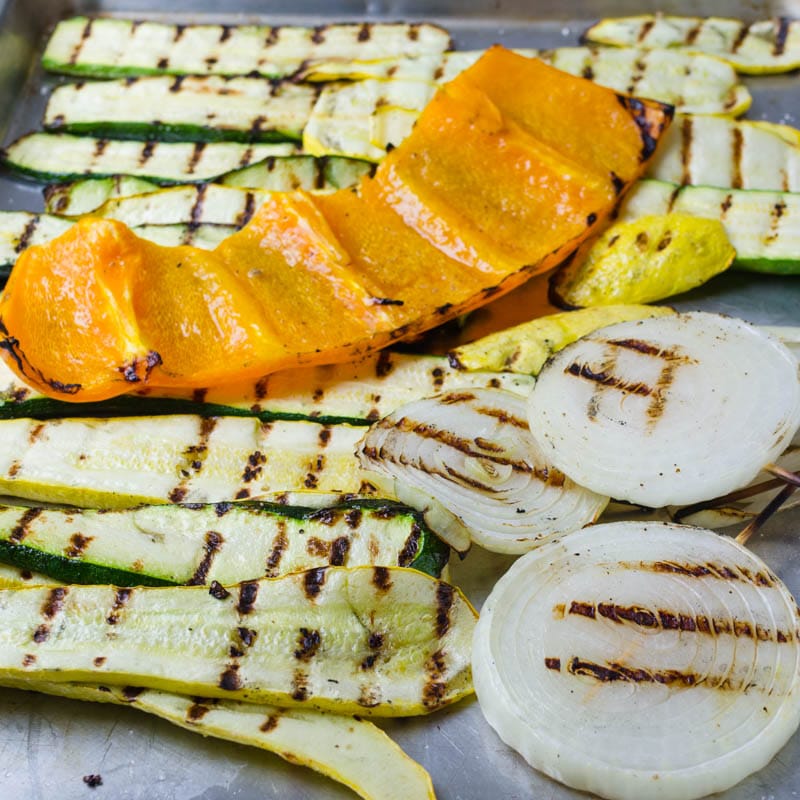 grilled vegetables.