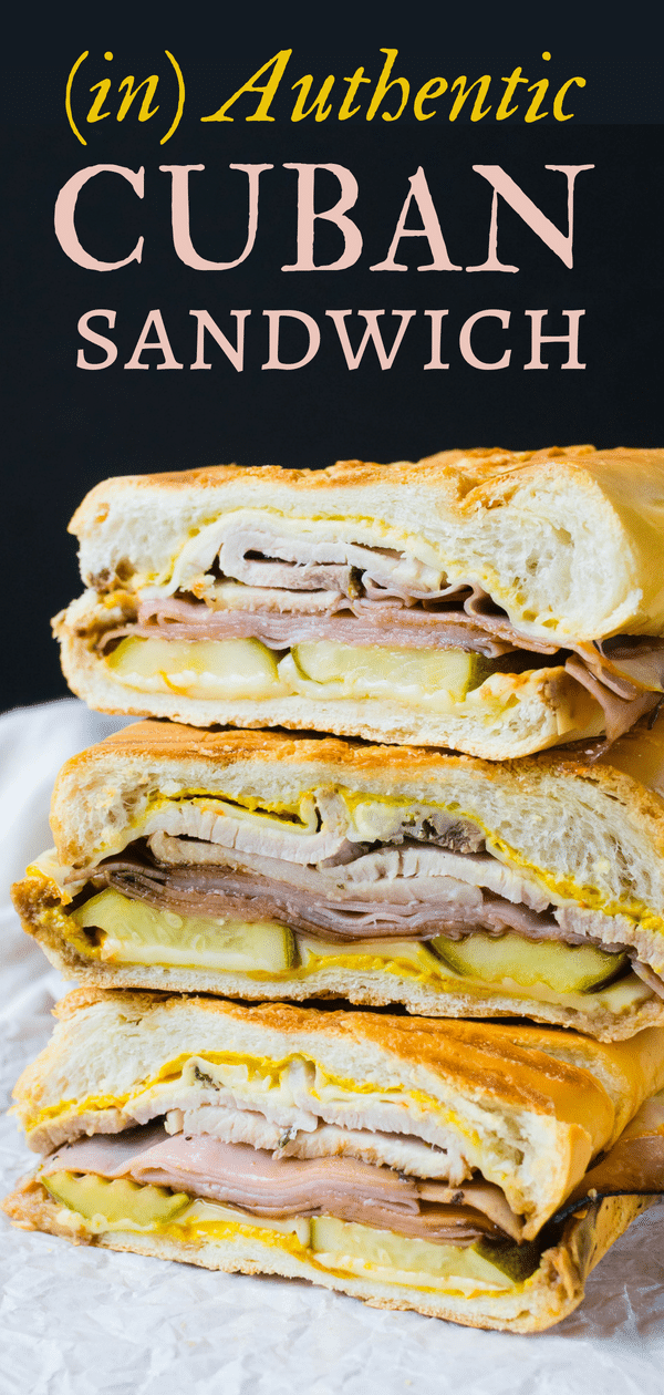 If you love a classic Cuban Sandwich, then you'll love this (in) Authentic Cuban Sandwich, w/ ham, pork, pickles, mustard, cheese & Cuban sandwich bread. #cuban #cubansandwich #cubansandwichingredients #sandwich #pickles #ham #deliham #roastpork #mustard #yellowmustard #pickles #cubanbread #cubansandwichrecipe #grilledsandwich #grilledcheese #panini #paninipress 