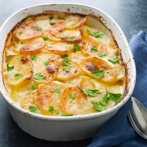 Simple Scalloped Potatoes - Garlic & Zest