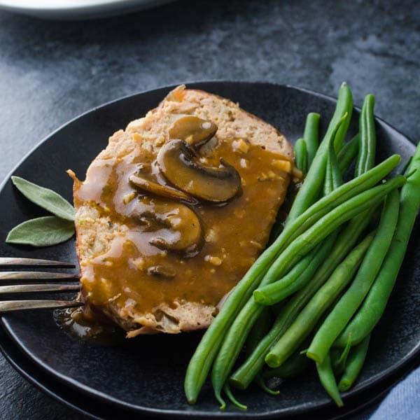 Meatloaf with Mushroom Gravy