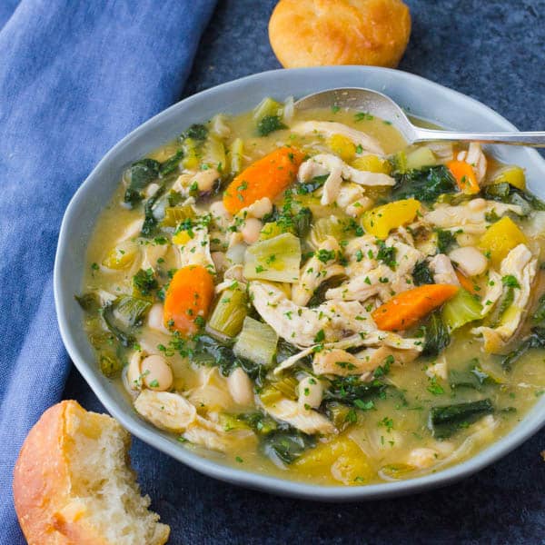 Easy Chicken Stew with Fall Vegetables.