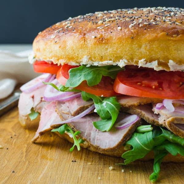 Cold Roast Beef Sandwich with Horseradish Cheese