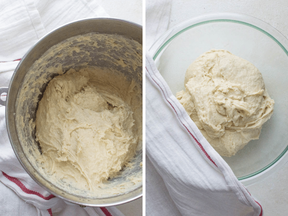 Making dough for Crescent Rolls Recipe.