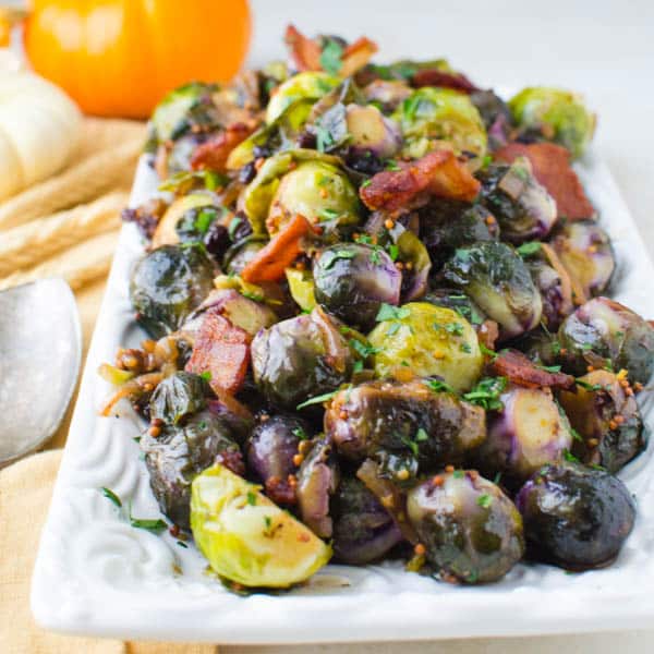 Tangy Glazed Stovetop Brussels Sprouts