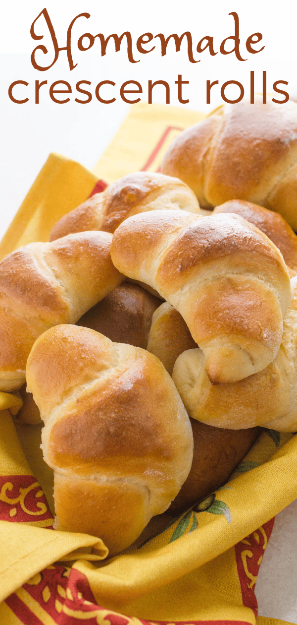 If you love homemade crescent rolls, you'll want to keep this crescent rolls recipe in your "saved" files. Light, fluffy & delicious w/salted butter. #homemadecrescentrolls #crescentrollsrecipe #yeastrolls #dinnerrolls #homemaderolls #bestyeastrolls #yeastrollsrecipe