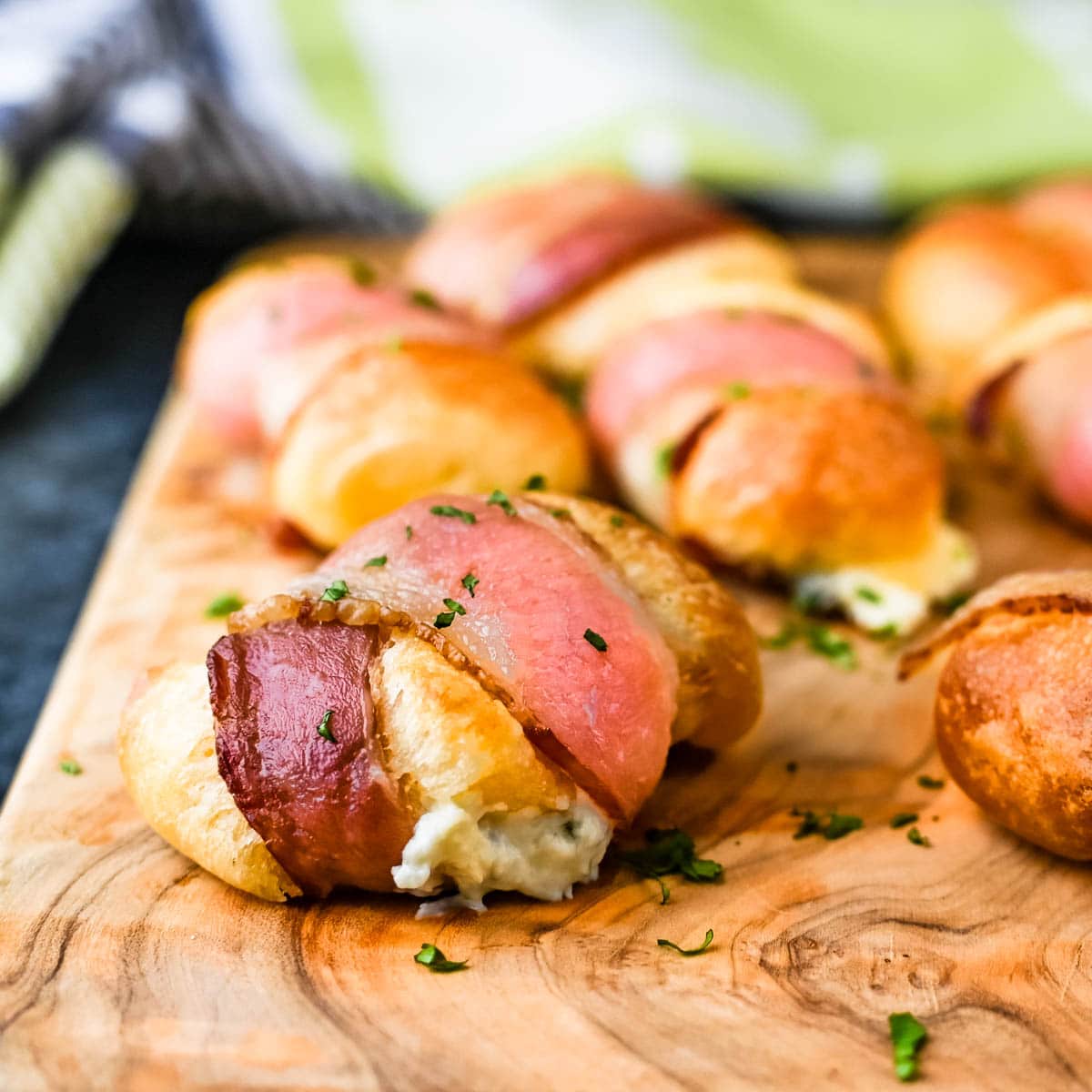 bacon cream cheese crescent roll appetizers.