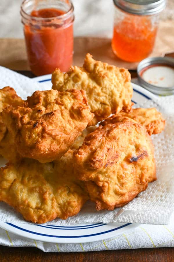 A plate of Puffs - or Southern Fry Bread with Yeast.