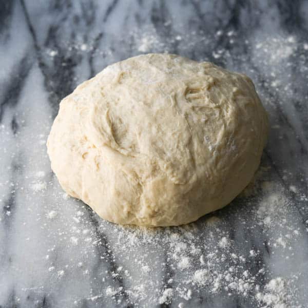 shaping the dough.