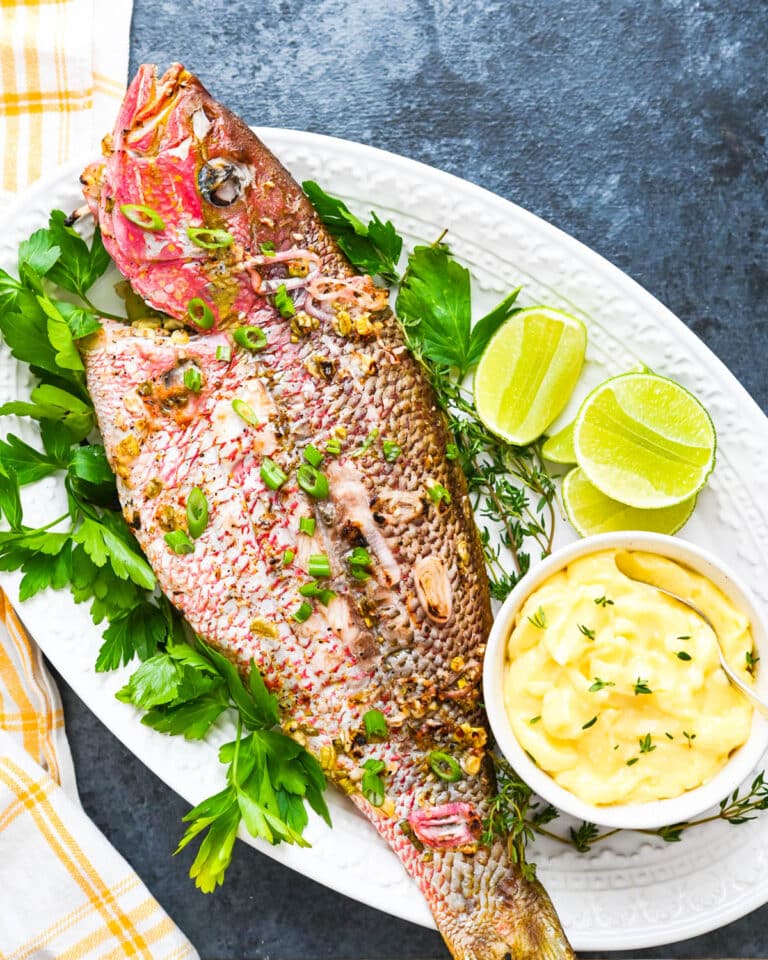 Caribbean Grilled Yellowtail Snapper