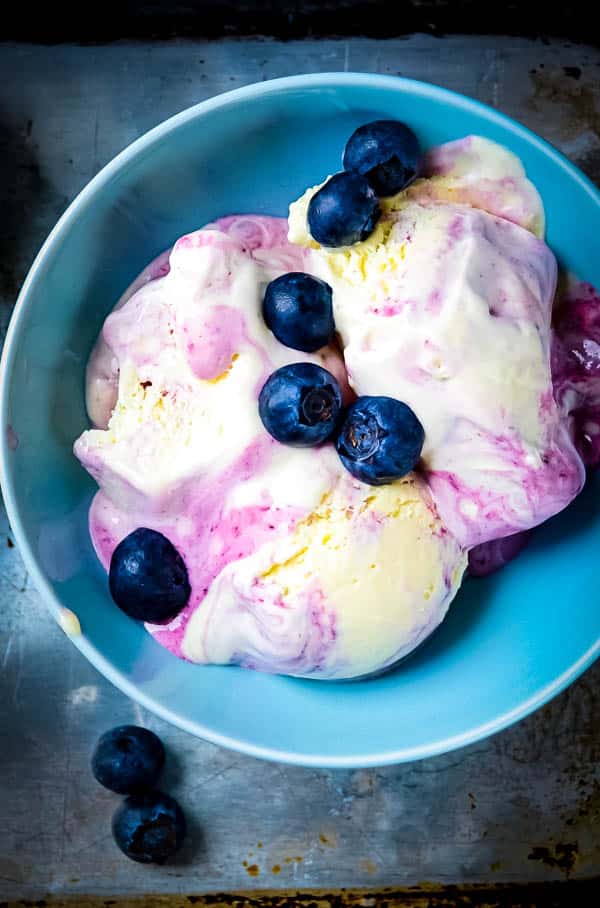 key lime blueberry swirl ice cream.