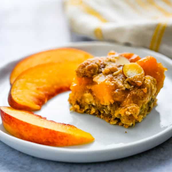 Fresh Peach Bars with Streusel Topping