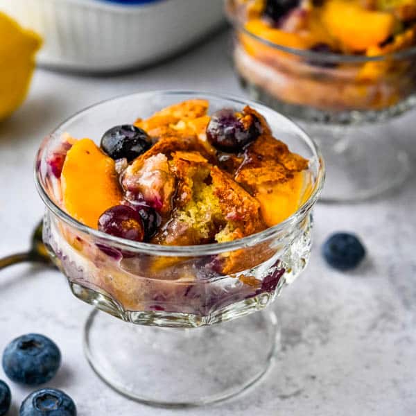 spooning the easy summer treats into dishes.