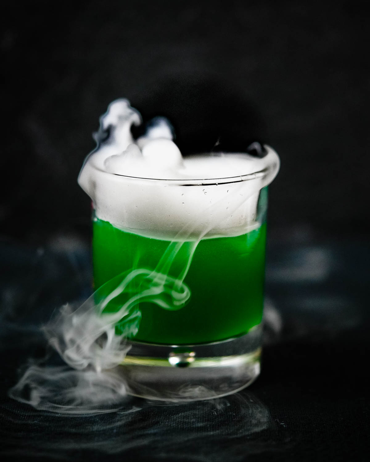 A serving of swamp gasses punch with dry ice.