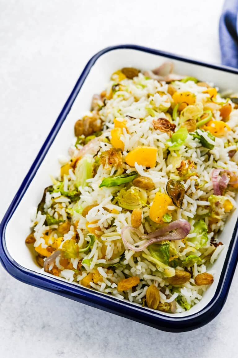 Basmati Rice Pilaf with Roasted Fall Vegetables