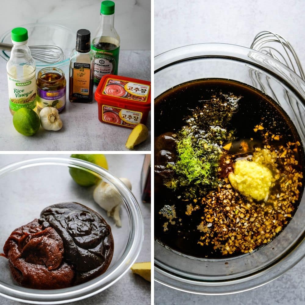 Mixing up Korean BBQ sauce with Gochujang and other Asian flavors.