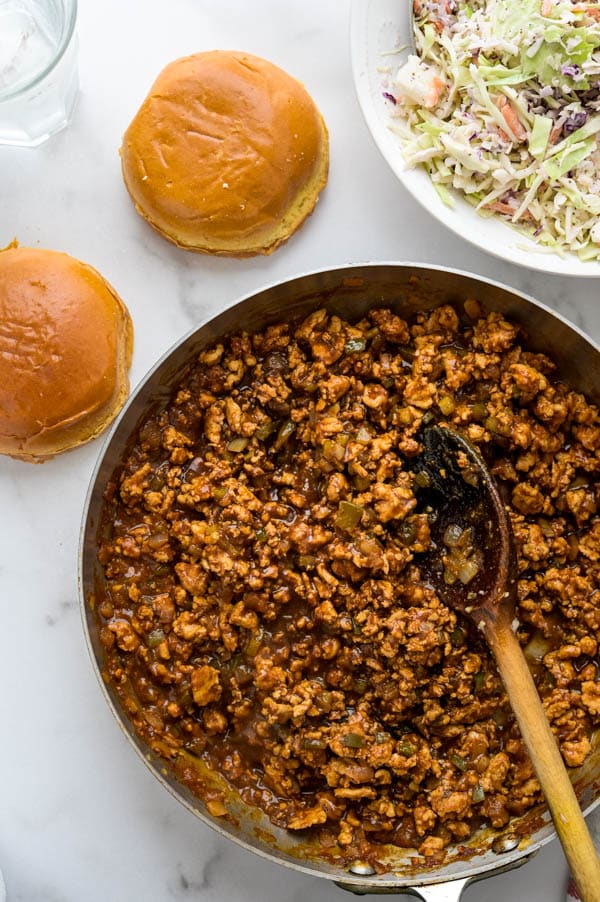 Finished old fashioned Sloppy Joes ready to serve.