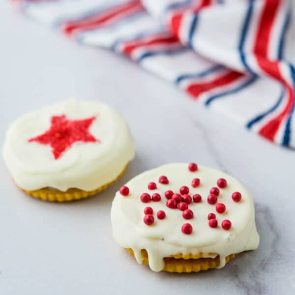 4th of july ritz cookies.