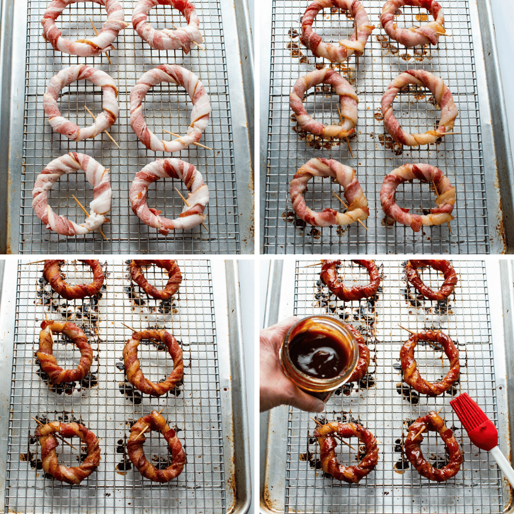 How to cook bacon onion rings.