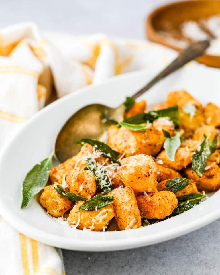 Sweet Potato Gnocchi with Browned Butter - Garlic & Zest