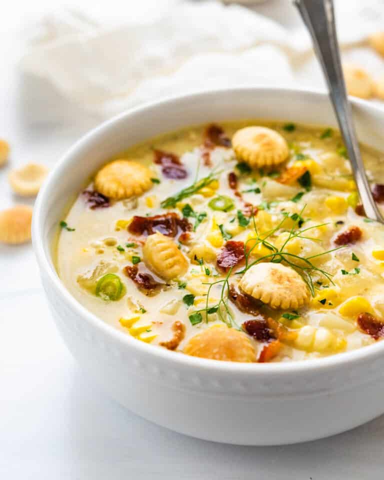 Corn Chowder with Potatoes and Bacon