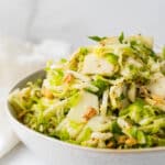 brussel sprout slaw with apple and fennel.