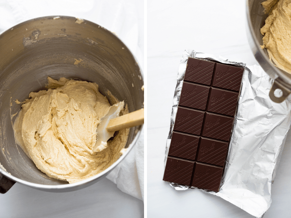 the mixed tahini cookie dough and a bar of chocolate. 