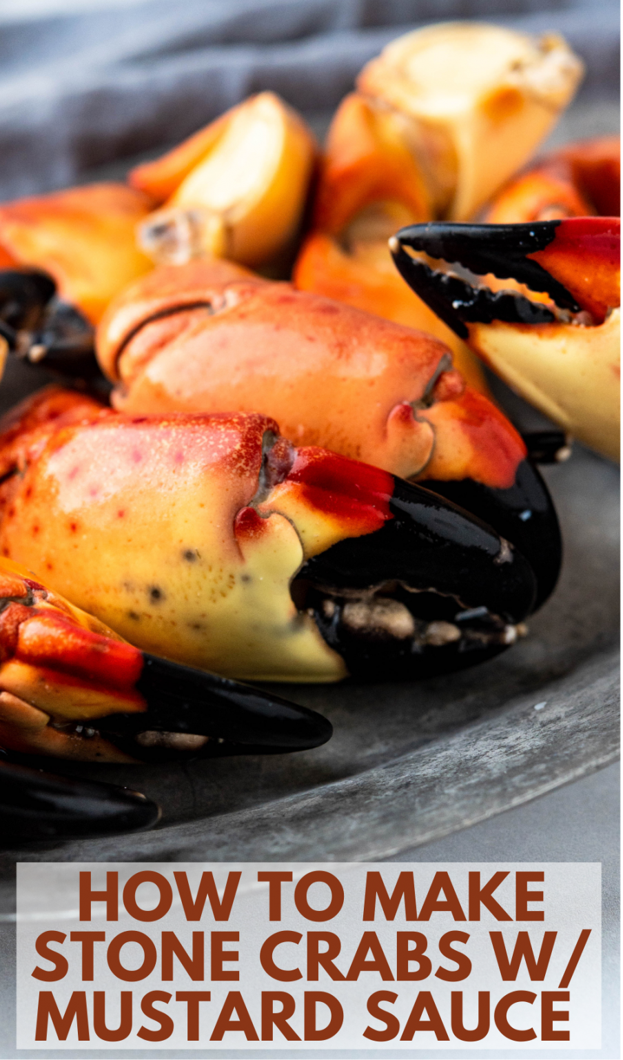 Florida Stone Crab Claws with Mustard Sauce Garlic & Zest