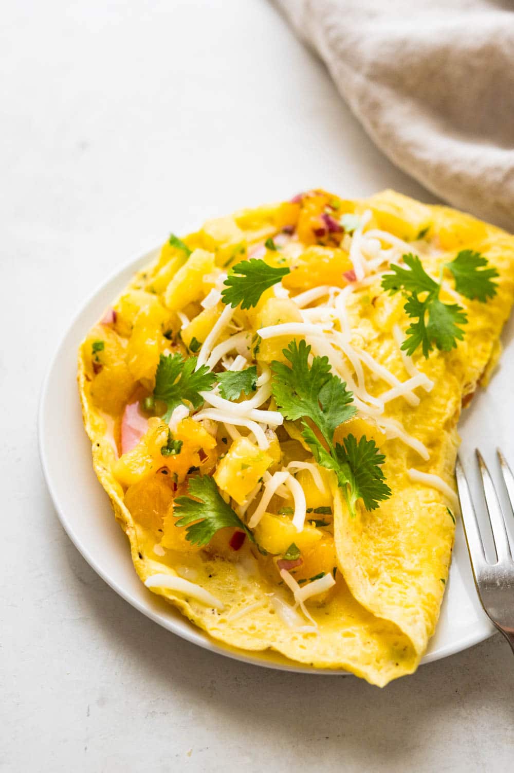 hawaiian omelette with cheese