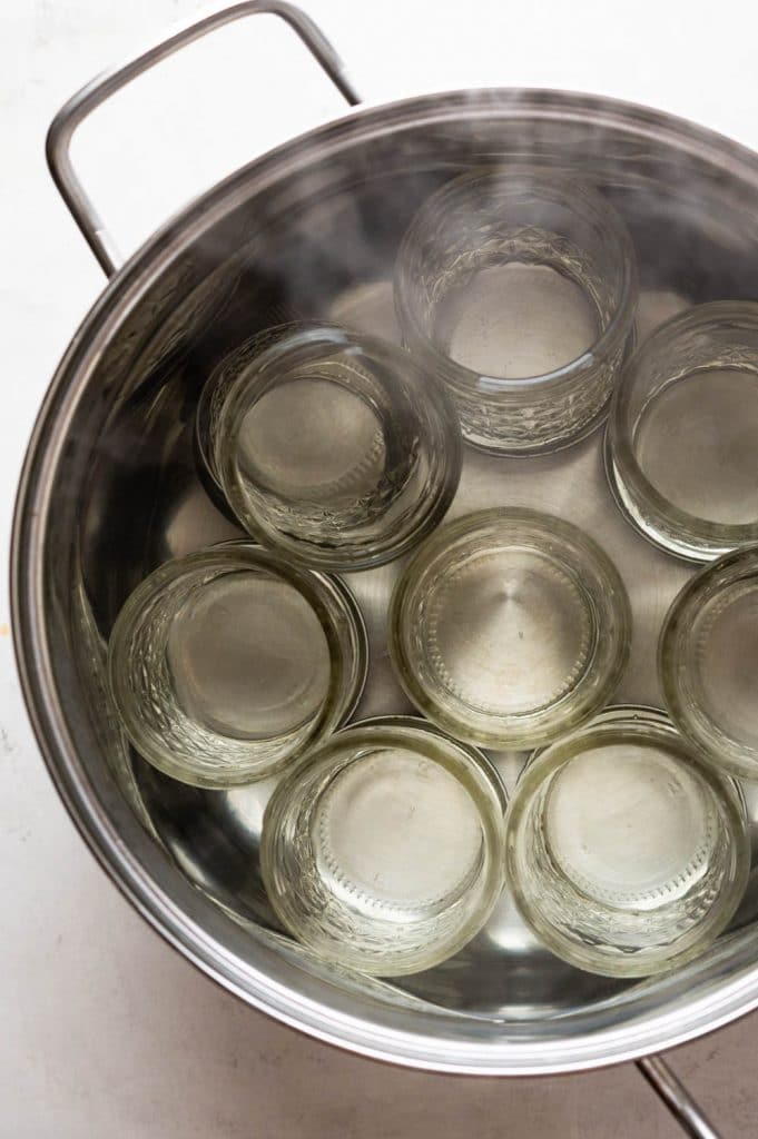 sterilizing canning jars.