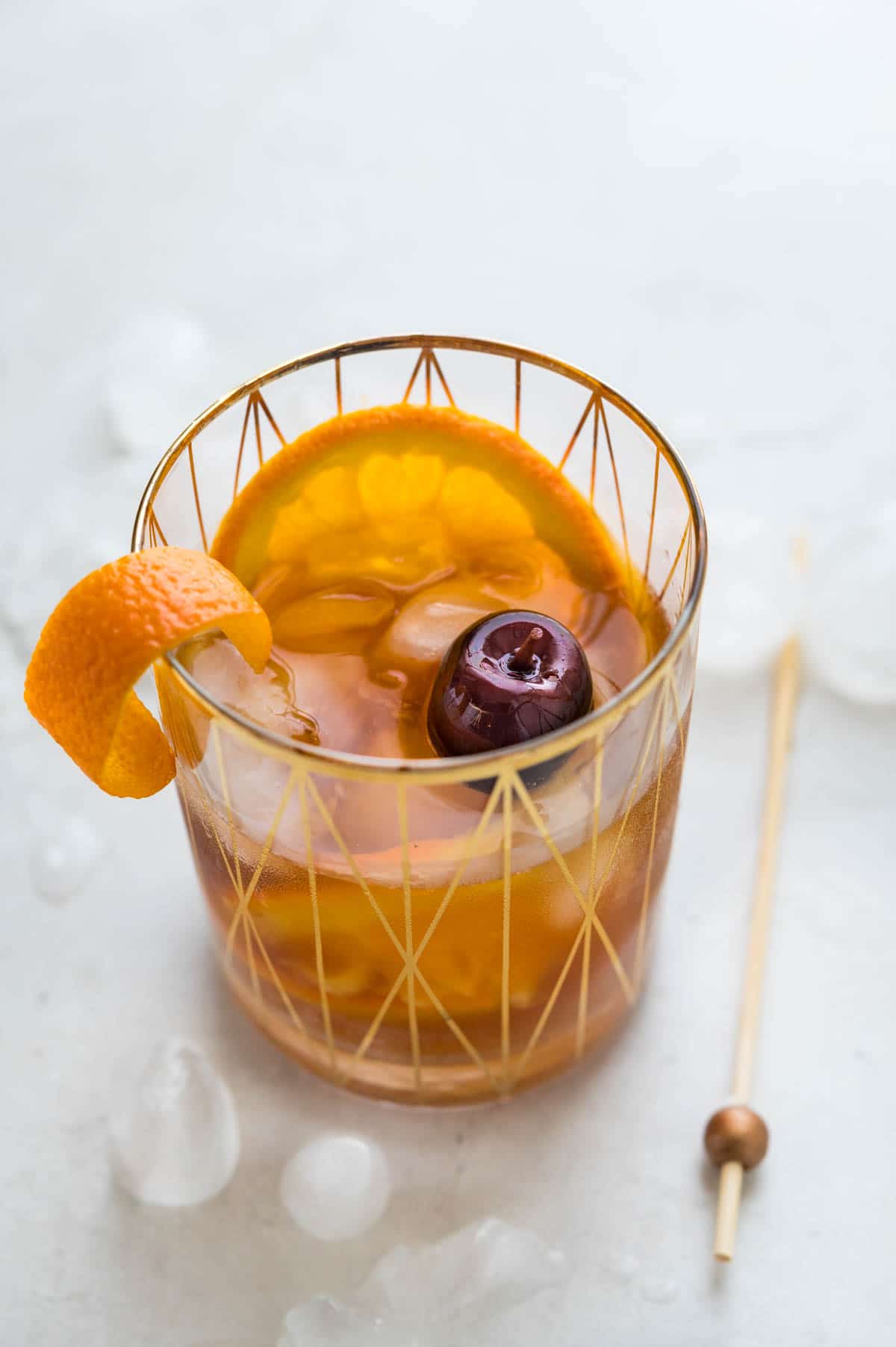winter spiced old fashioned